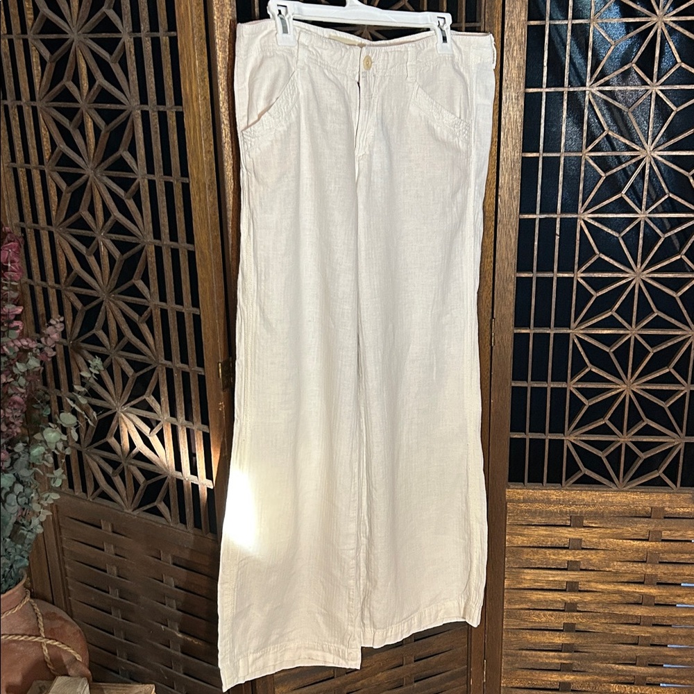 ANTHROPOLOGY PILCRO AND LETTERPRESS LINEN & COTTEN PANTS